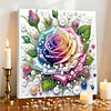 Rose-DIY-Spezialform-Bohrer, Diamantkunst, Perlen-Malset, mit Rahmen 25x25 cm Geschenk, Geschenk