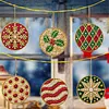6pcs/set DIY Diamond Special Shape Pearl Art Hanging Wooden Christmas Tree Ornament Kit