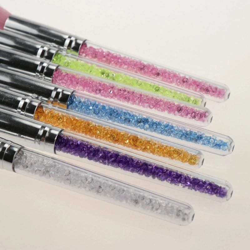 Lady Corrugated Nylon Wool Aluminum Tube Makeup Brushes 1 Piece