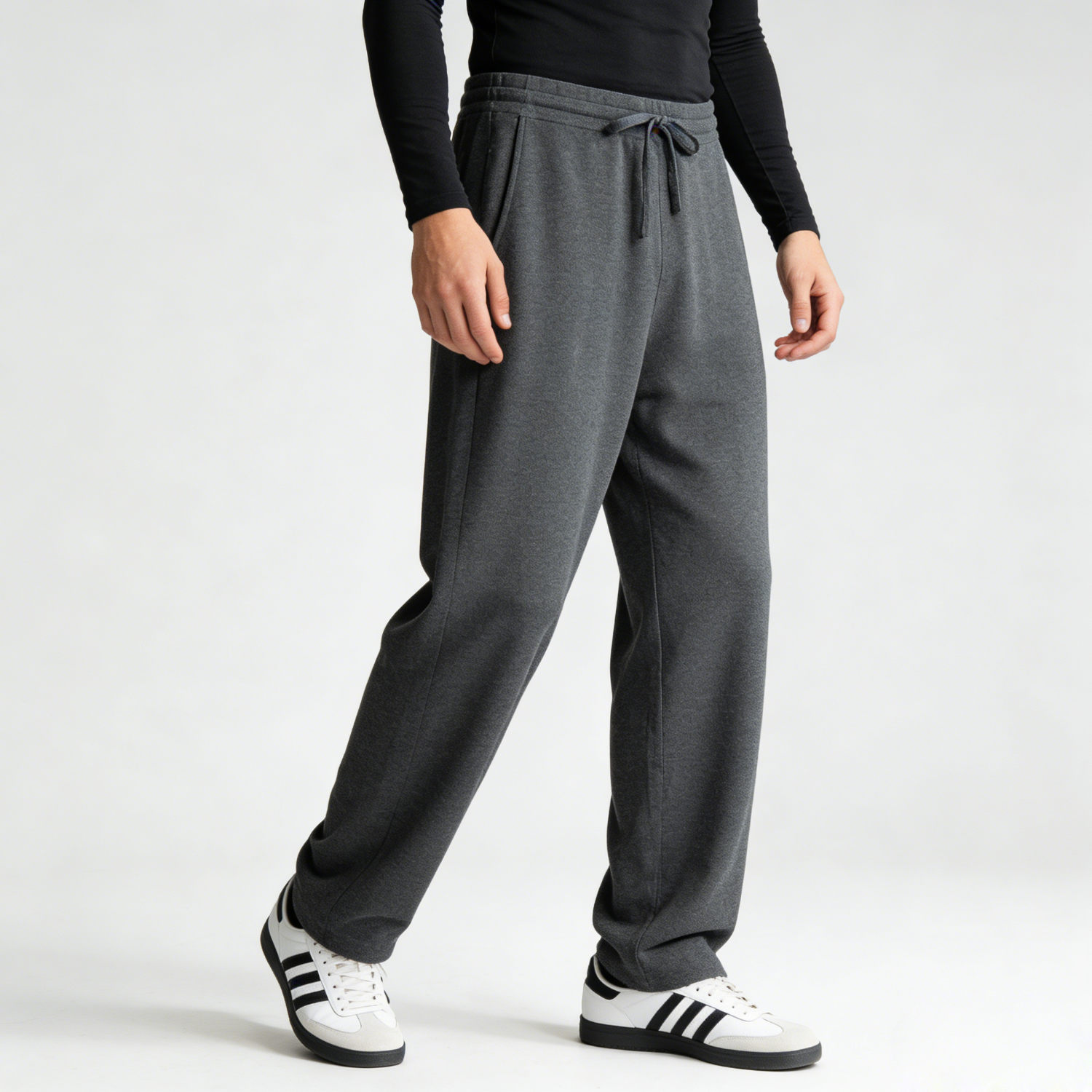 Men's Drawstring Silk Cashmere Pants Straight Leg | Spring Summer REAL SILK LIFE