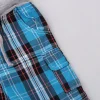 Kid Baby Boy Blue Plaid Shorts Beach Short Cotton Sports Pants