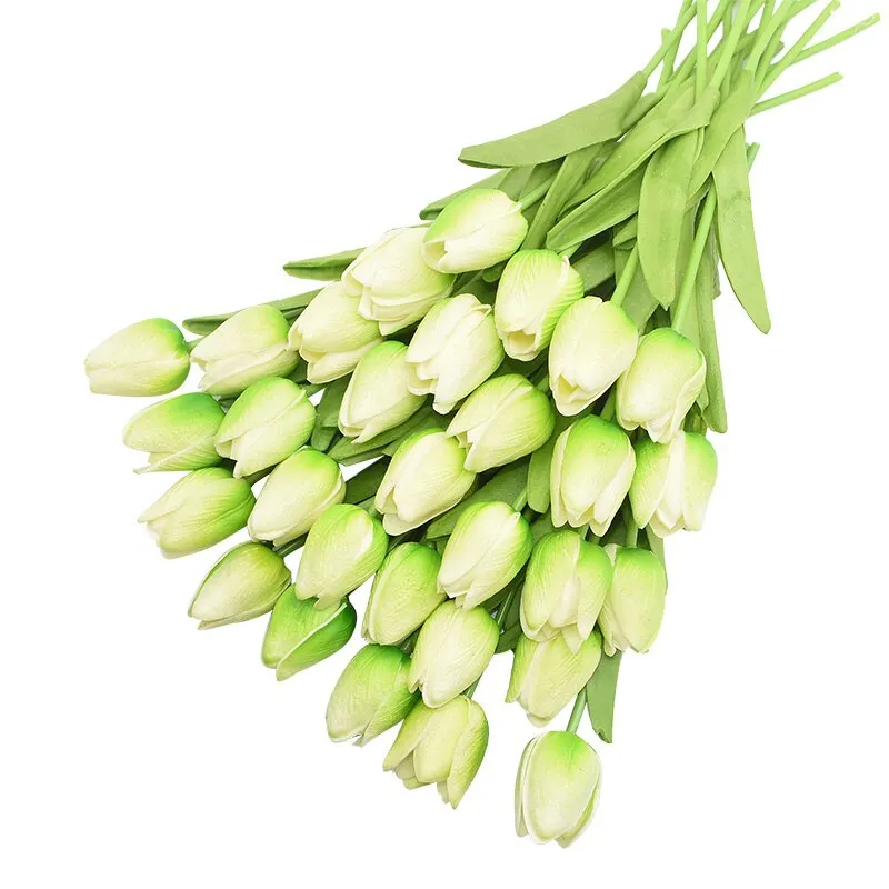 31Pcs/lot Tulips Artificial Flowers PU Calla Fake Flowers Real Touch Flowers for Wedding Decoration Home Party Decoration Favors
