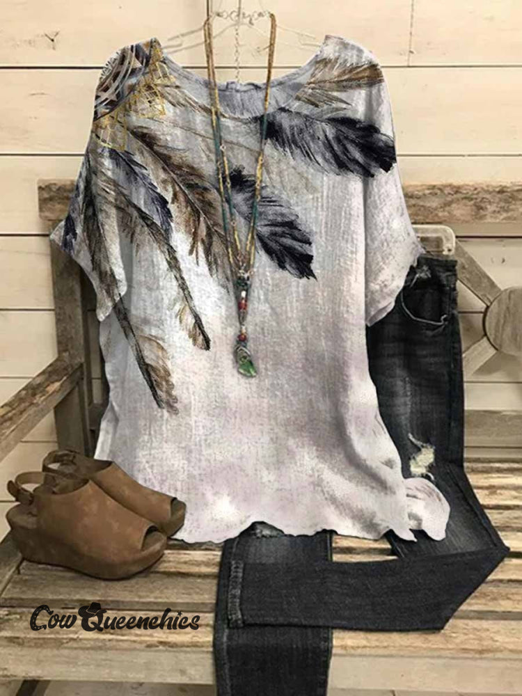 Women’s Western Printed Casual Top Color / S