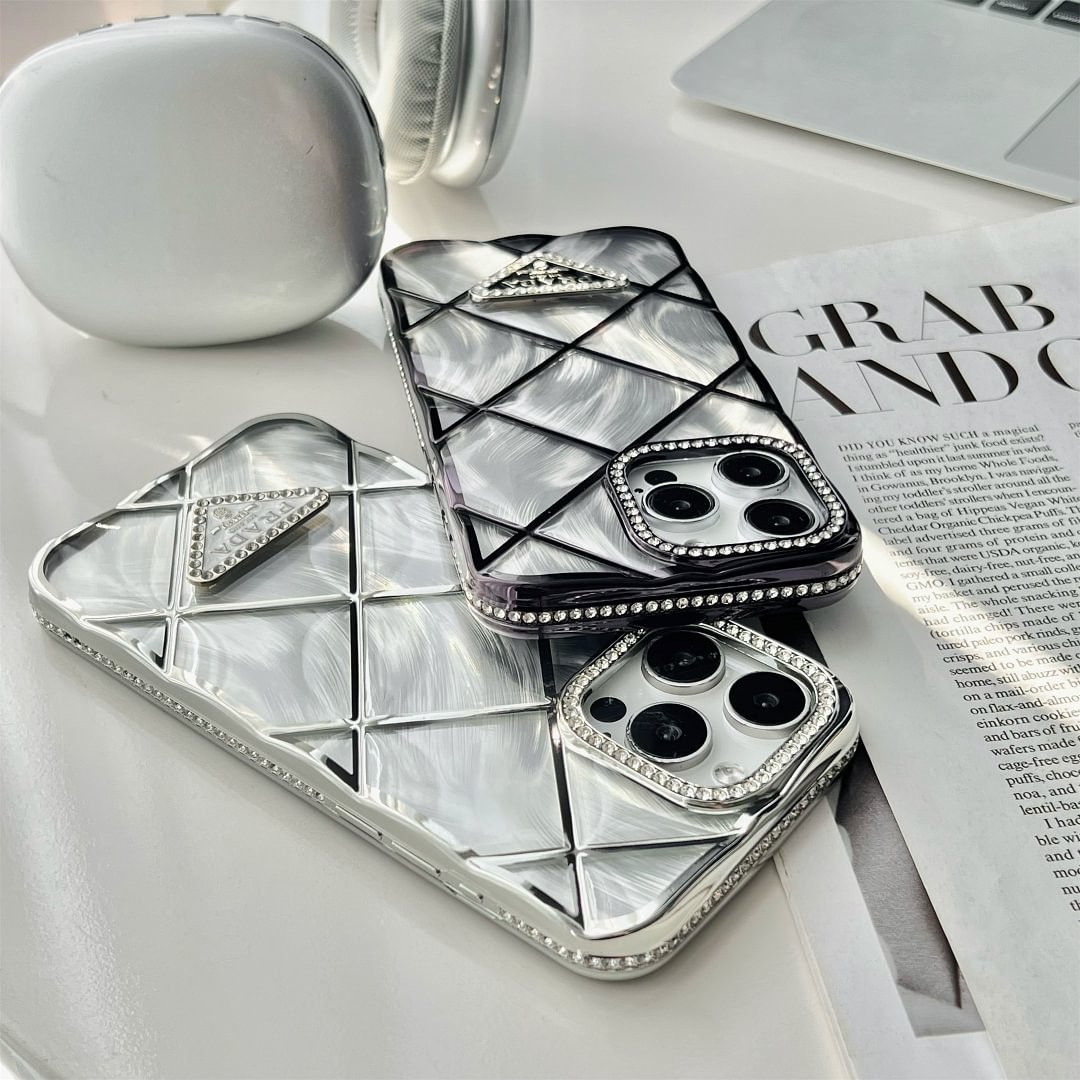 Radiant Prada Diamonds Quilted Apple iPhone Case