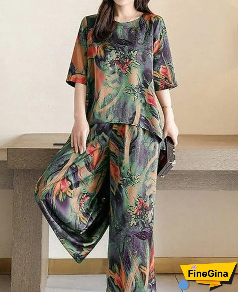 Gorgeous Half Sleeve Two Piece Set