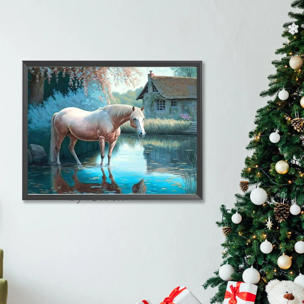 Diamond Painting - Full Round Drill - Horse(Canvas|40*30cm)
