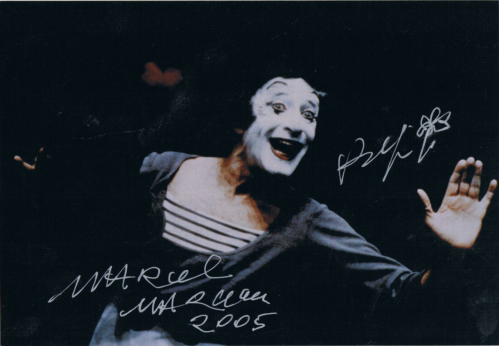 Marcel Marceau 1923-2007 genuine autograph IN PERSON signed 6x8