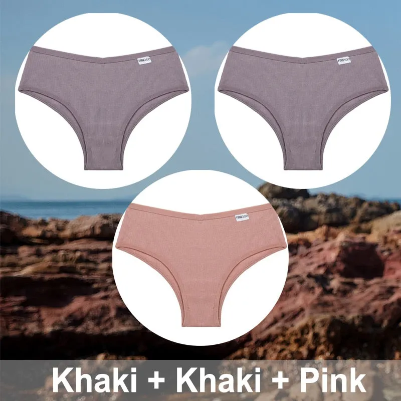 3PCS/Set M-XXXL Plus Size Cotton Panties Women Underwear Sexy Lingerie Female Underpants Intimates Brazillian Pantys Sexy Briefs