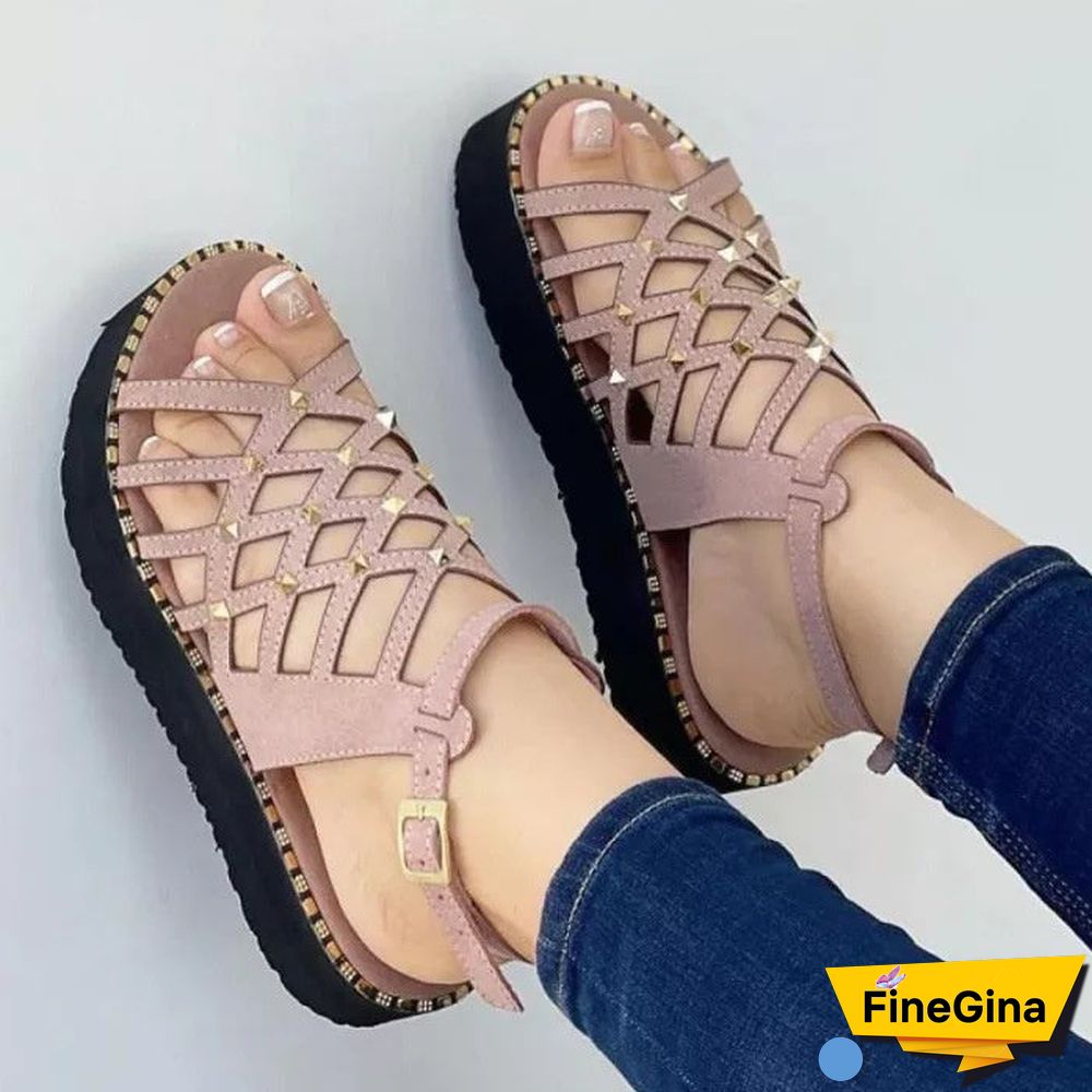 Women's Summer Hollow Open Toe Sandals
