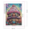 Diamond Painting-Round AB Drill Rainbow Mushroom House(45*60CM)