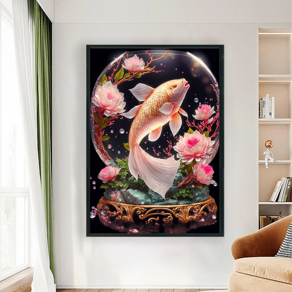 11CT Full Stamped Cross Stitch - Koi(Canvas|40*50CM)