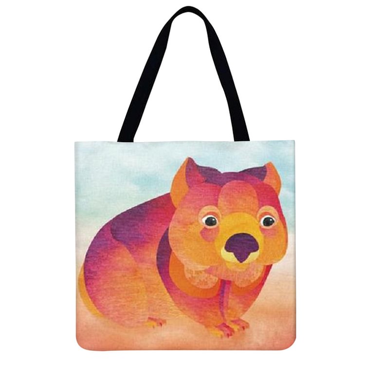 【Limited Stock Sale】Pop Animal Owl Lion - Linen Tote Bag