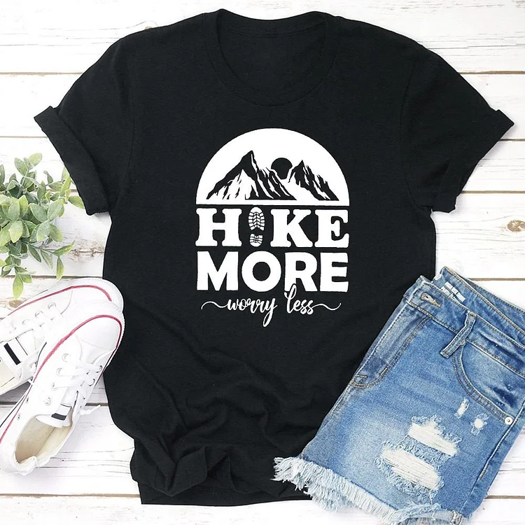 Hike More Worry Less T-Shirt-04591-Annaletters