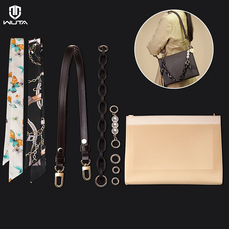 Chain Accessories Bag Strap Crossbody Conversion Kit for Lu Toiletry Pouch with Inner Bag Insert 