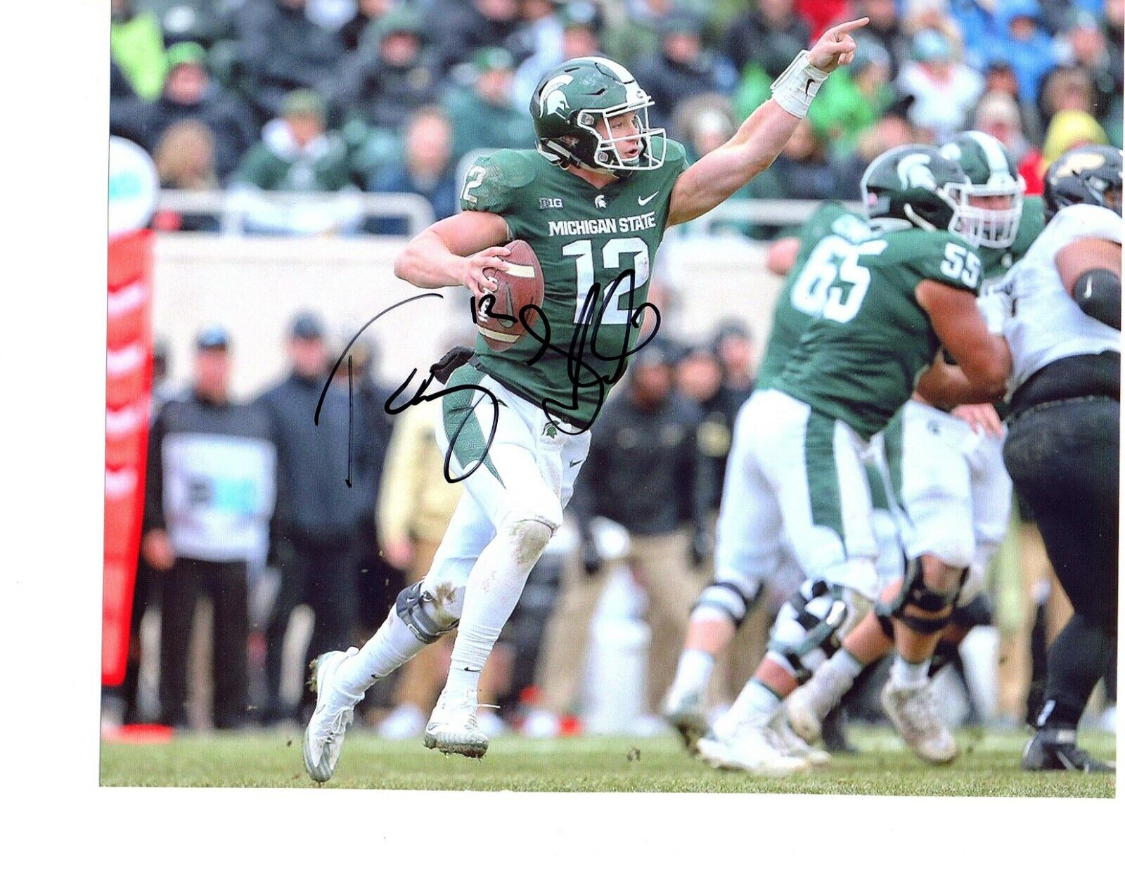 Rocky Lombardi signed autographed 8x10 Photo Poster painting Michigan State Spartans football g