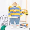 Kid Baby Boys Cloth Stripe Casual Hooded 2Pcs/sets