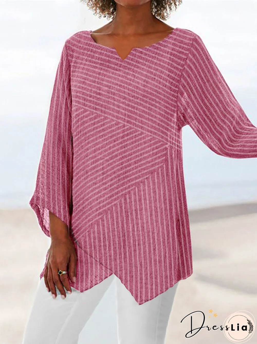 Long Sleeve Striped Tops