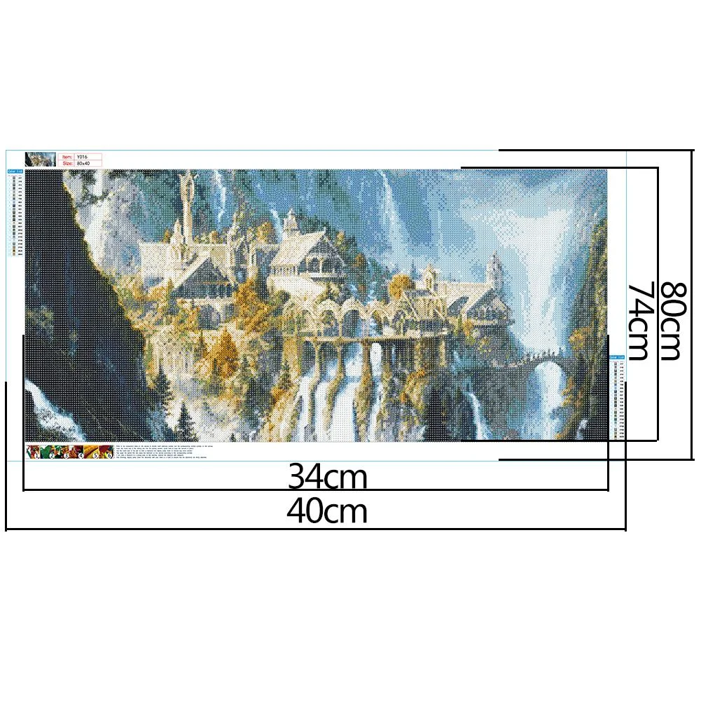 Diamond Painting - Full Round Drill - Mountain Scenery(80*40cm)