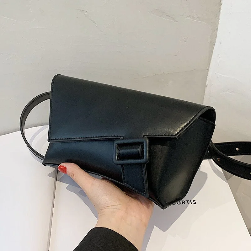 Pure color Mini Tote bag Chest bag 2021 New PU Leather Women's Designer Handbag Luxury brand Shoulder Messenger Bag Purses