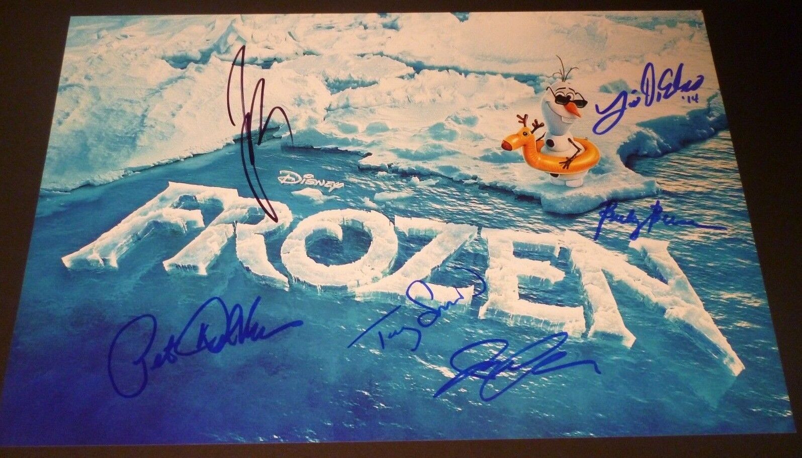 Disney's FROZEN Crew(x6) Authentic Hand-Signed OLAF