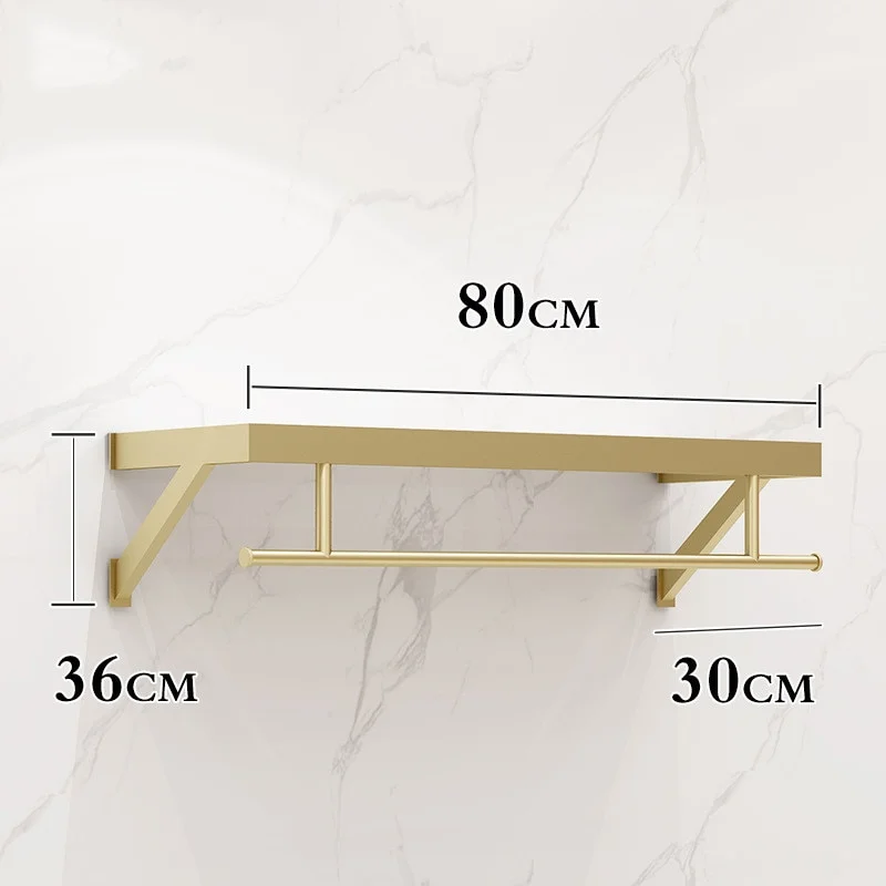 Nigikala Display Stand Clothing Store Wall Mount Shelf Children Decor Gold Free Wood Board Send Together Home Decoration