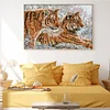 Two Tigers-14CT Stamped Cross Stitch 55*40cm/21.65*15.75in tapestrymarket