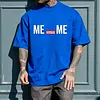 Oversize "ME VERSUS ME" Print T-shirts by Inlyline