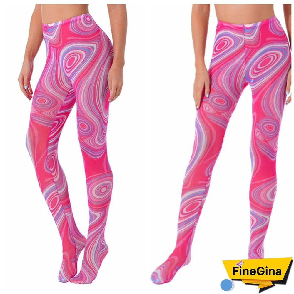 Women's Printed Yoga Leggings High Waist Skinny Sport Running Pants Gyn Workout Clothes