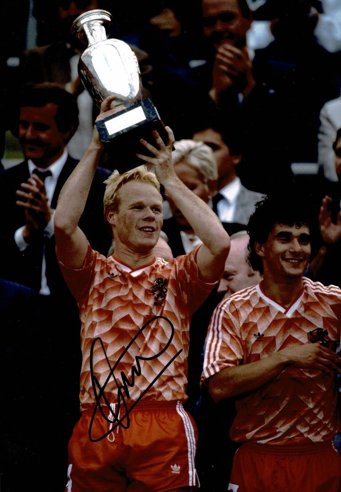 Ronald Koeman Signed 12X8 Photo Poster painting Holland Euro 1988 AFTAL COA (1412)