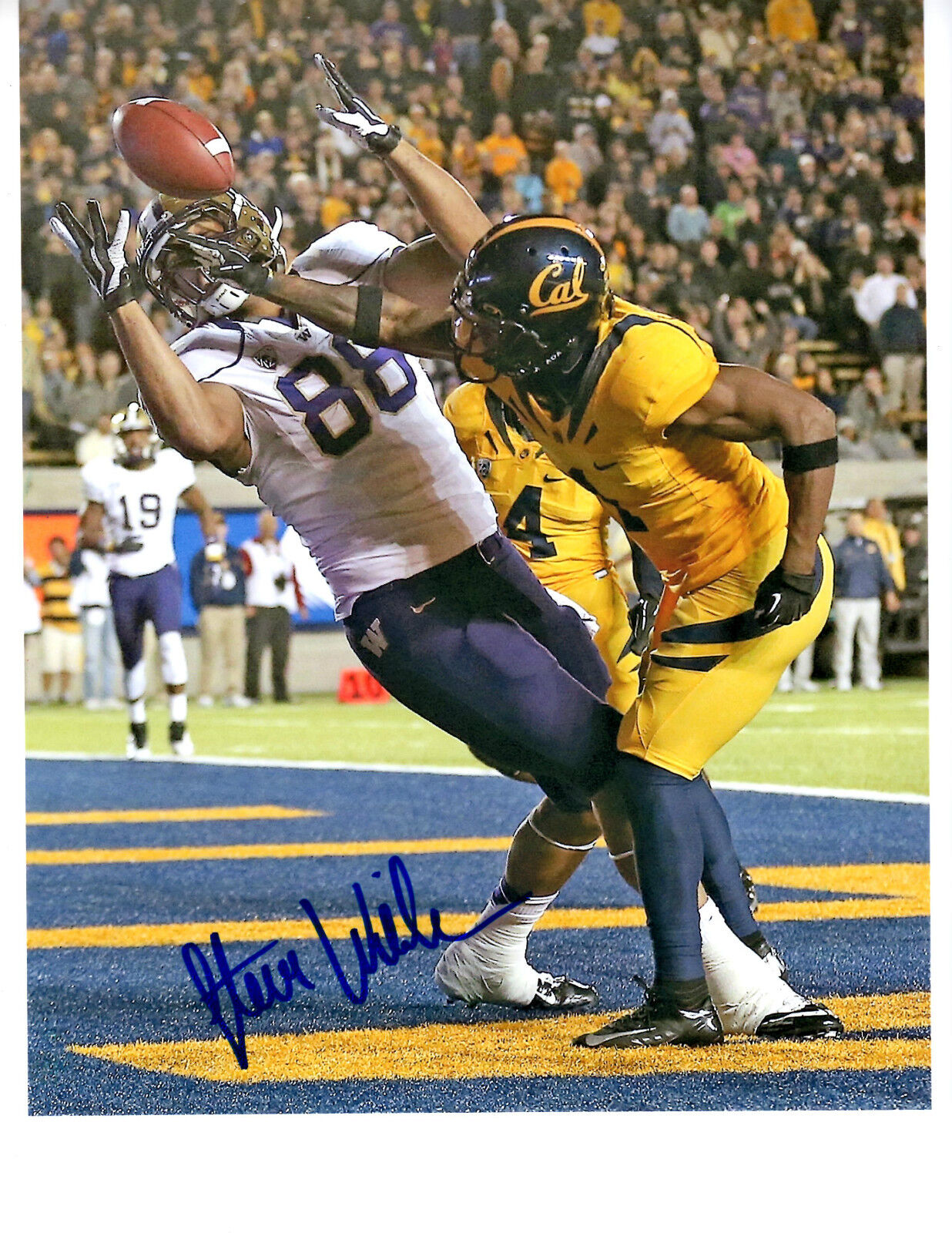 Steve Williams California Bears hand signed autographed football Photo Poster painting 2013 NFL