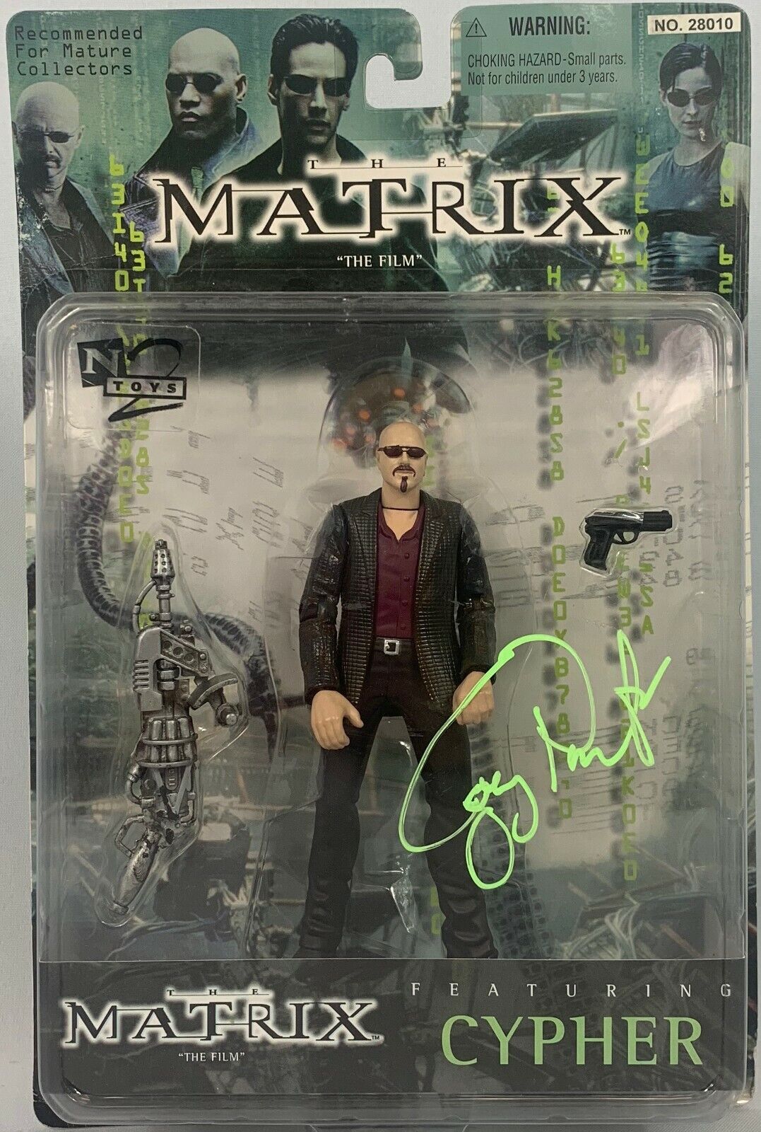 Joe Pantoliano autographed signed N2 Toys action figure JSA COA Matrix Cypher