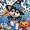 Chien D&rsquo;Halloween-Sp&eacute;cial En Forme De Diamant Peinture-40 * 40CM