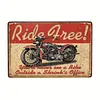 (Multi Style)Moto Vintage - Panneaux en &eacute;tain m&eacute;tallique(20*30cm/30*40cm)
