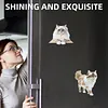 4PCS 2D/Flat Acrylic DIY Diamond Art Fridge Magnet Kit Ragdoll Cat Design DIY Art Fridge Magnet Refrigerator Sticker Magnetic Diamond Art Decor Refrigerator Mailbox Home Decoration DIY Crafts