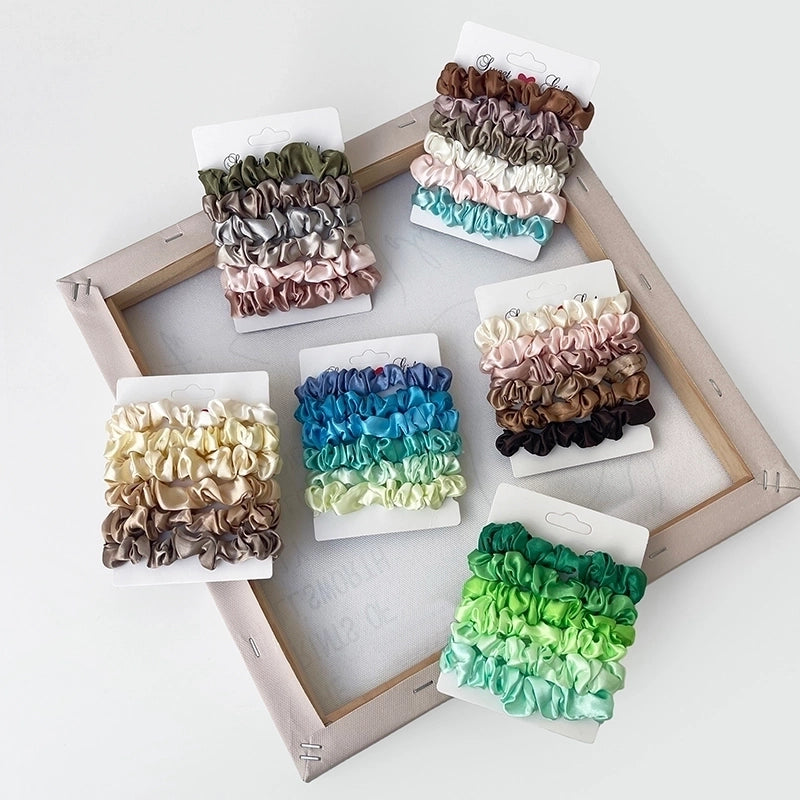 Women’s Basic Solid Color Satin Hair Tie