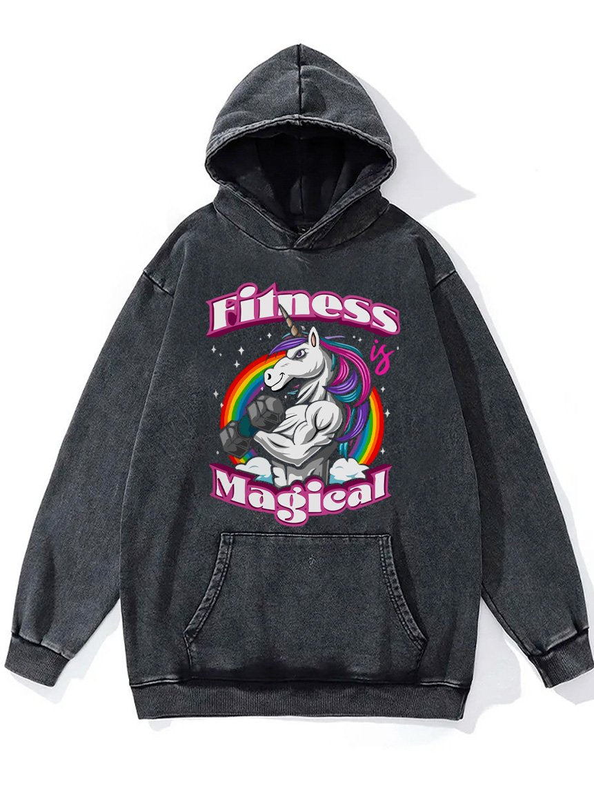 fitness is magical Washed Gym Hoodie