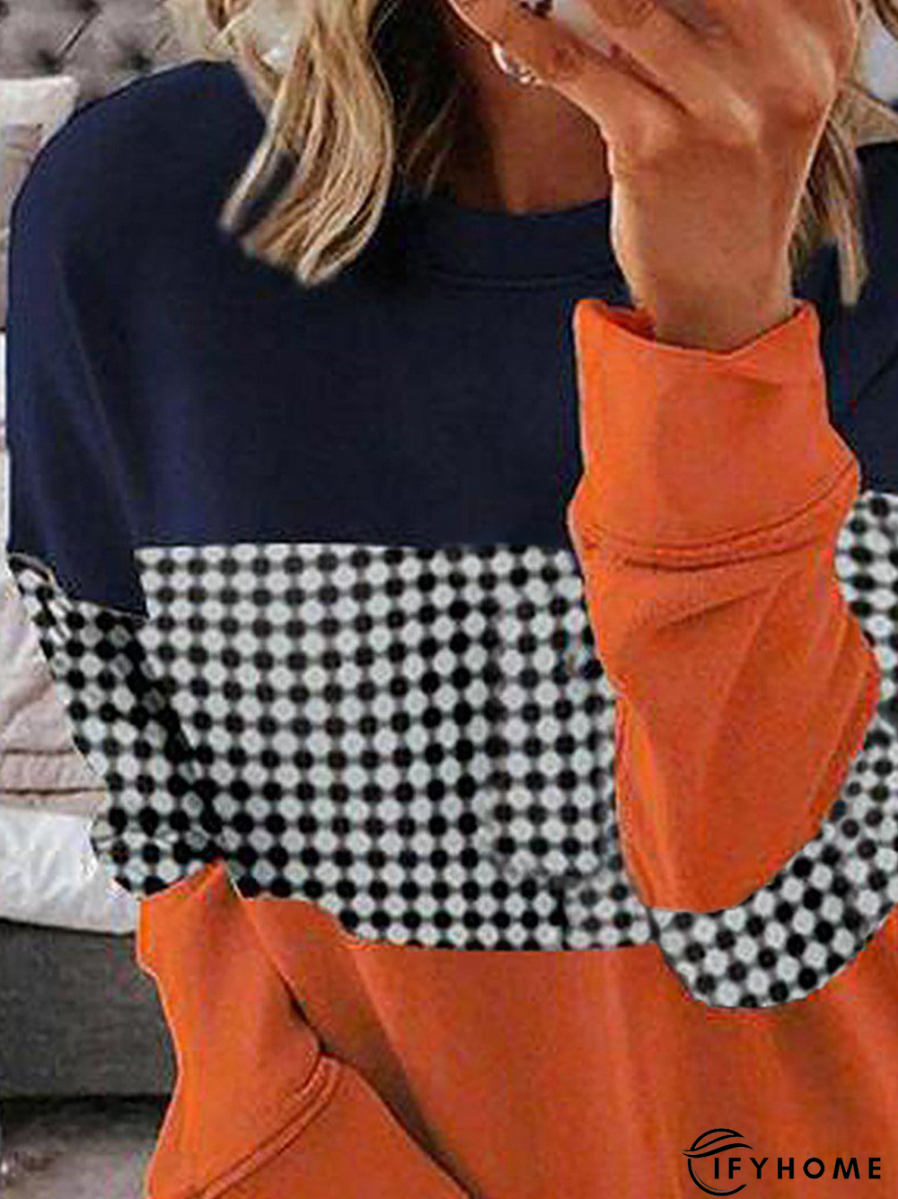 Casual Color Block Sweatshirt | IFYHOME