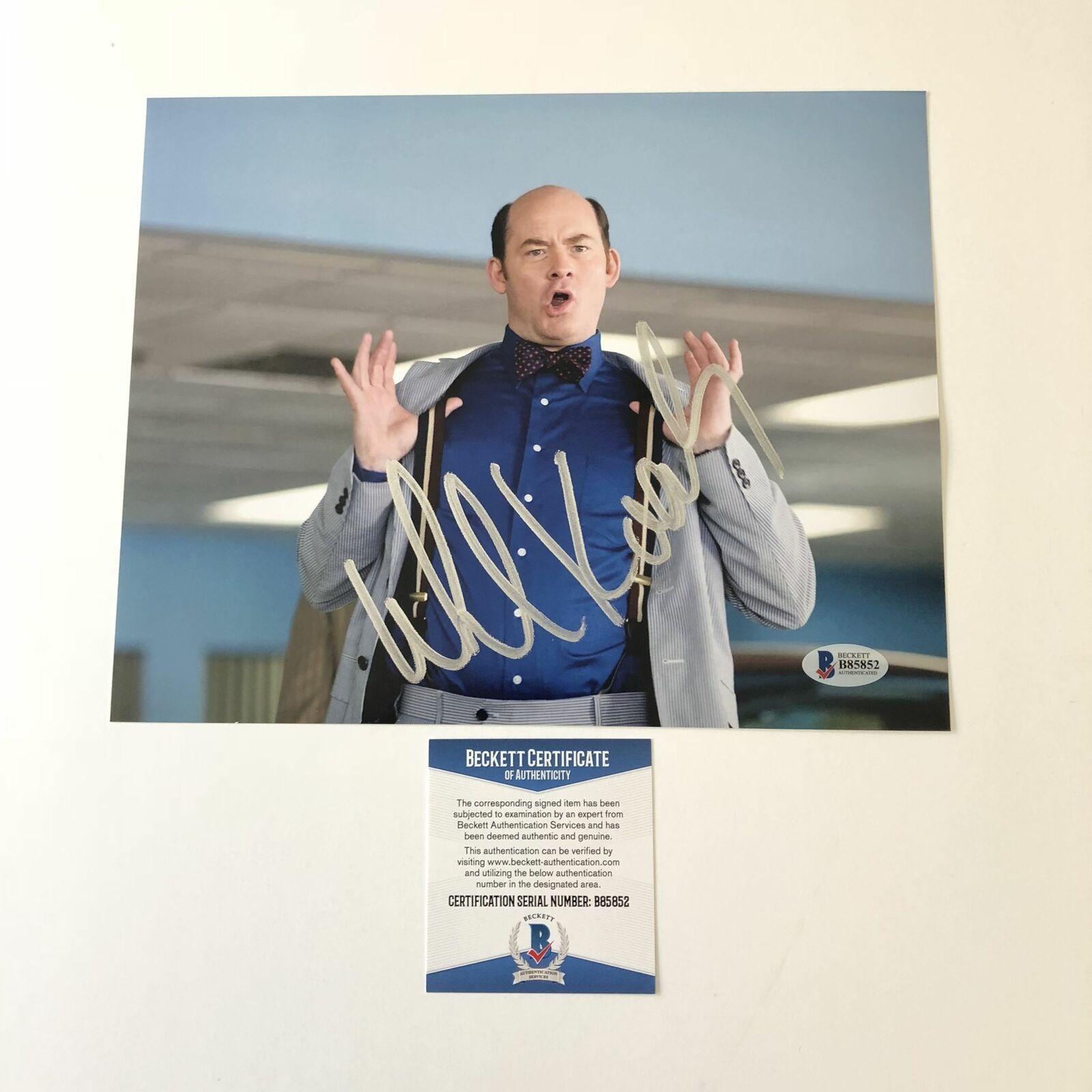 Dave Koechner signed 8x10 Photo Poster painting BAS Beckett Autographed