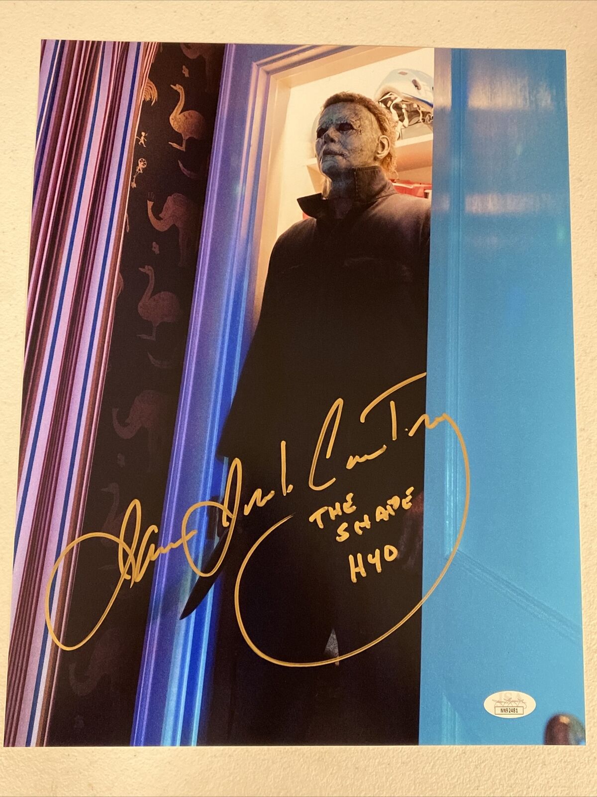 JAMES JUDE COURTNEY MICHAEL MYERS AUTOGRAPHED SIGNED 11X14 Photo Poster painting EXACT PROOF JSA