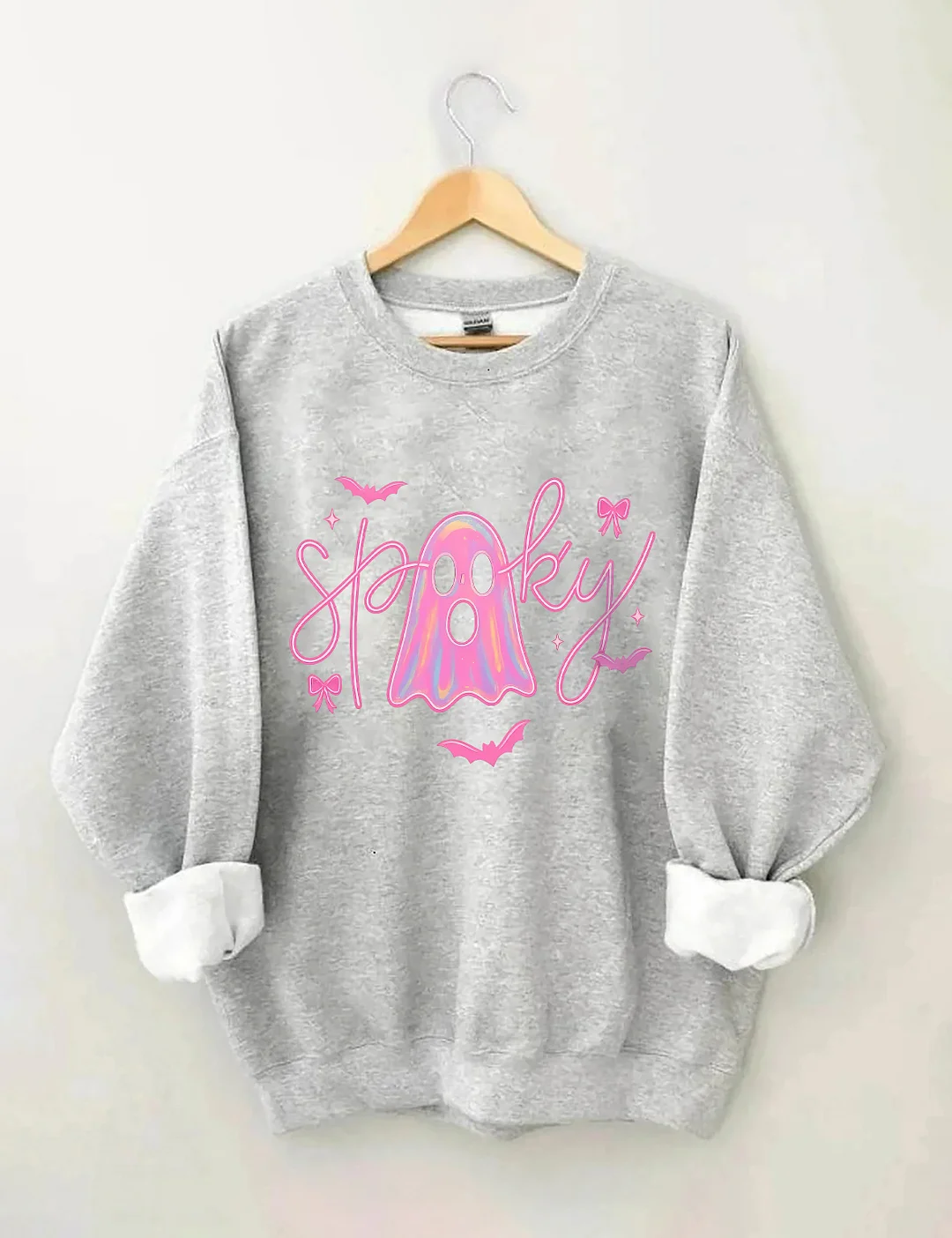 Neon Spooky Ghost Sweatshirt