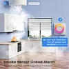 Wifi Sound and Light Alarm Sensor App Remote Control Plug-in Home Alarm 105dB Sounder Voice Broadcast Alarm for Vibration CO VOC PIR for Kids Garage Office
