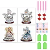 Mid-year Promotion 4Pcs/set Diamond Painting-DIY Full Round Drill Christmas Snowman(30*30cm)