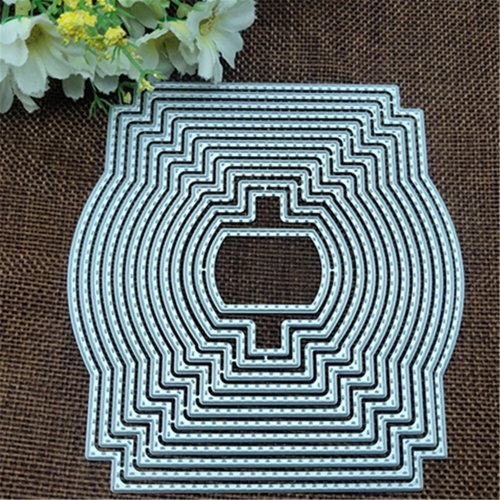 13pc nesting frame backgrounMetal Cutting Dies Stencils For DIY Scrapbooking Decorative Embossing Handcraft Die Cutting Template