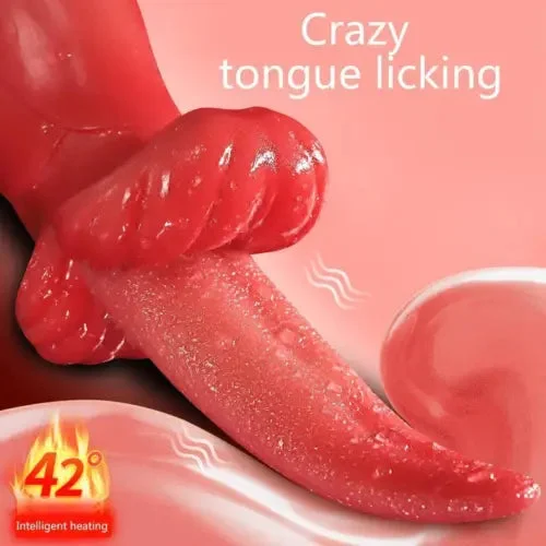 pornhint Pornhint Waterproof Tongue Oral Licking Vibrator Clit G-Spot Dildo Massager Sex Toy Women