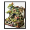 (Stamped/Counted) The Scenery In The Suitcase-11CT/14CT Stamped Cross Stitch 45*55cm/17.72*21.65in