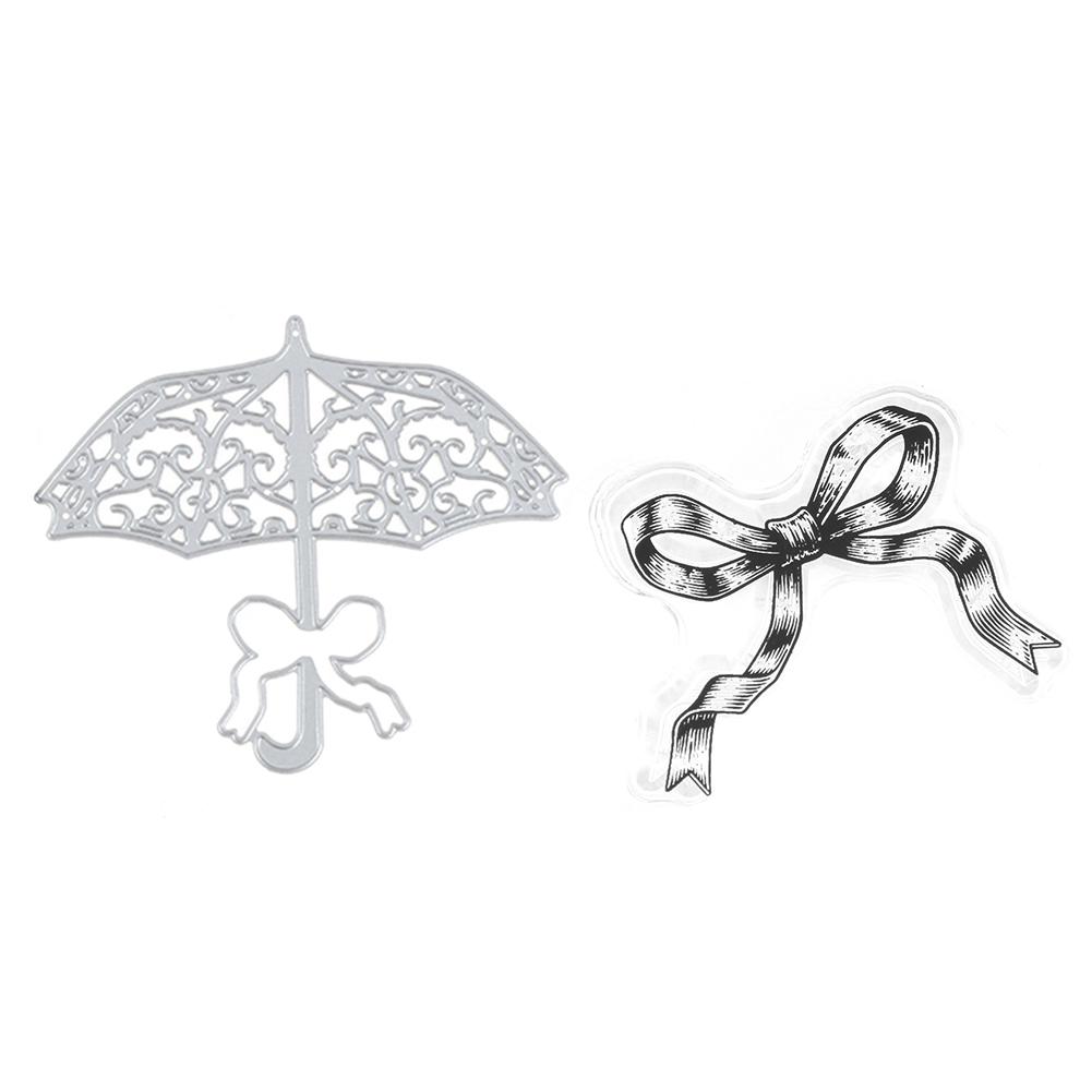 

2pcs DIY Silicone Transparent Seals Clear Stamps+Cutting Die for Scrapbook, 501 Original