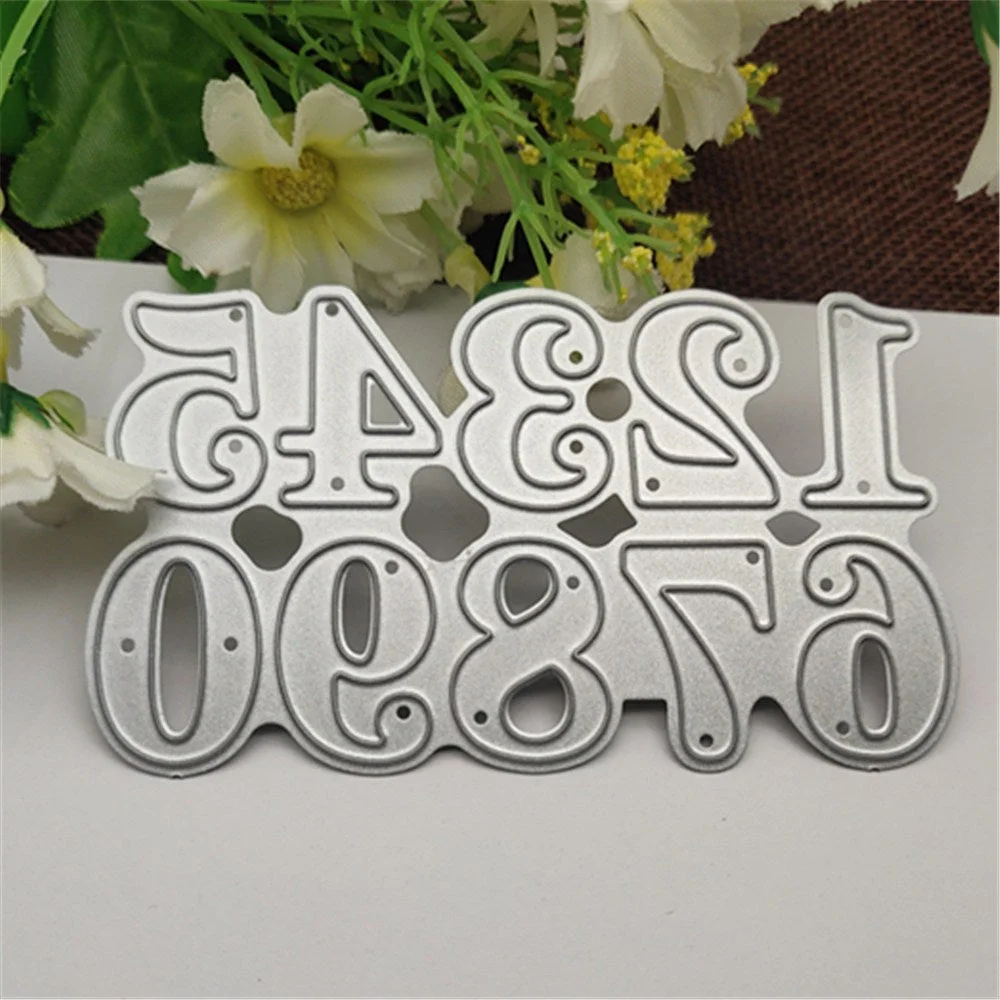 1 Set 0-9 Numbers words Metal Cutting Dies Stencils For DIY Scrapbooking Decorative Embossing Handcraft Die Cutting Template