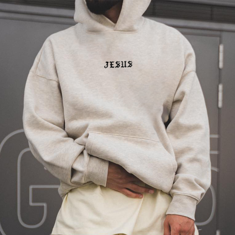 Men's Faith "JESUS" Print Casual Pullover Sweatshirt