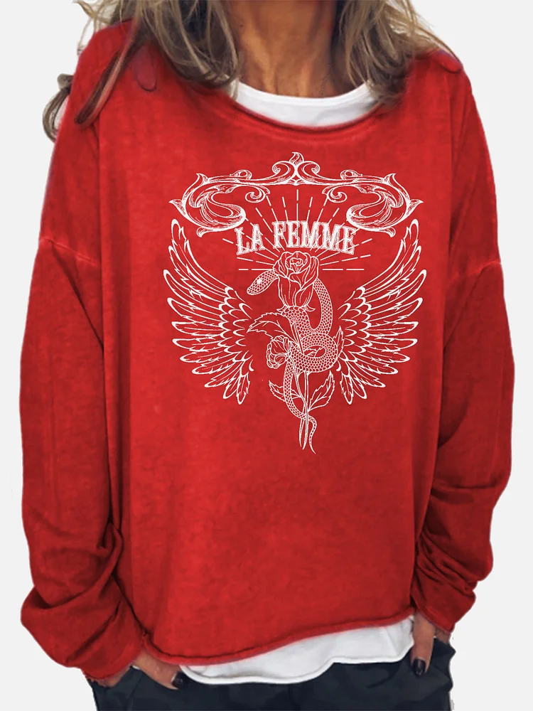 Women's LaFemme Mythological image Long Sleeve Hoodies