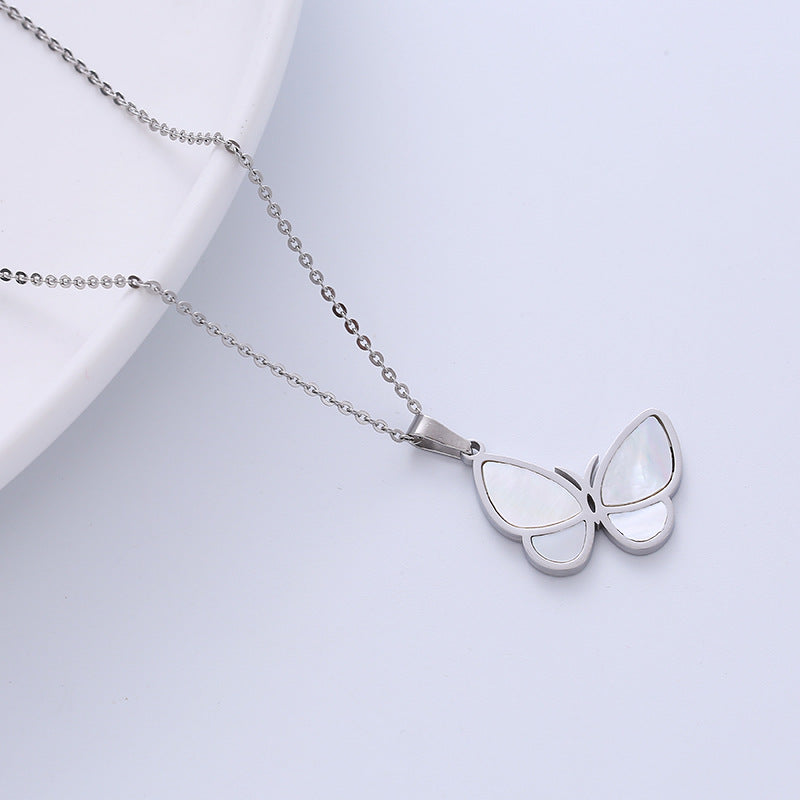 Women Diamond Mixed Color Chain Skull Zodiac Sign Titanium Steel Necklaces